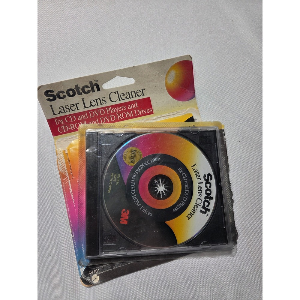 Scotch 3M Laser Lens Cleaner for CD DVD Players CD-ROM DVD-ROM AV101 Multi-Brush